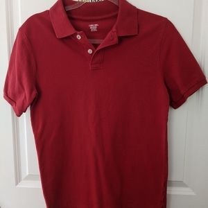 Red polo shirt